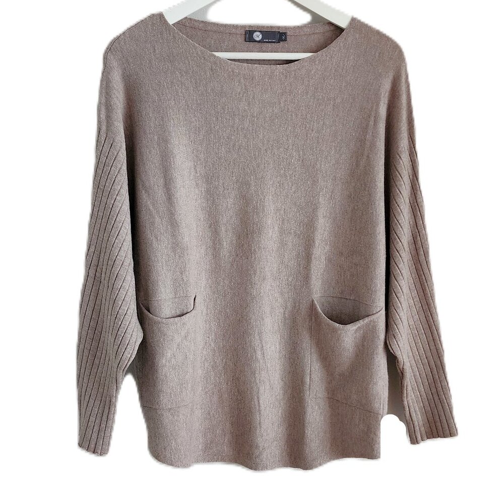 M Made in Italy beige Dolman sleeve sweater